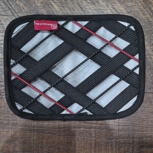 Elleven Techtrap Black and Red Small Case For Cables, Phones, Powerbanks